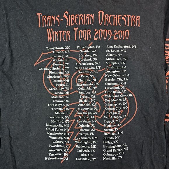 Trans Siberian Orchestra Tshirt Small Night Castle Tour 2009 Music Classical Y2K - Picture 9 of 12